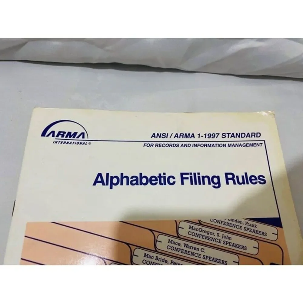 Alphabetic Filing Rules Second Edition by ARMA International Vintage 1997